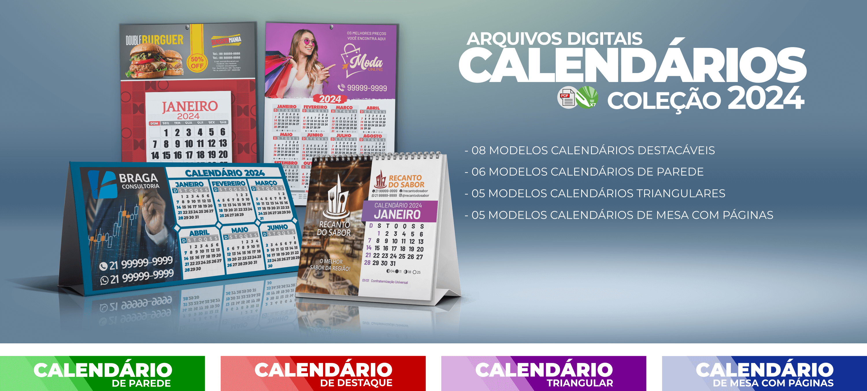 Modelo de calendário 2024