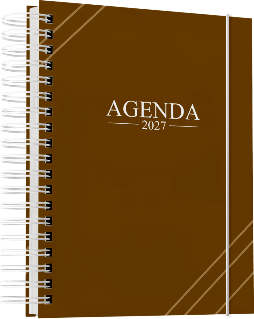 Arquivos corel draw PDF impressão gráfica rápida brindes Agenda 2027 comercial empresarial corporativo 12