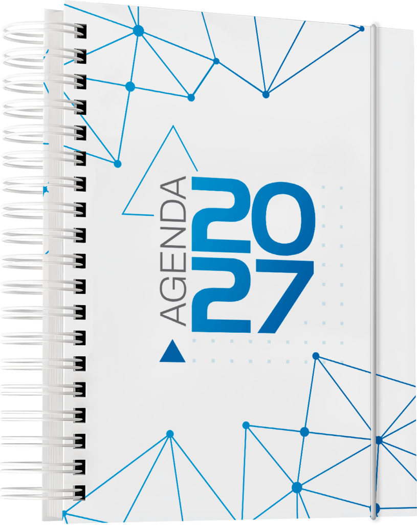 Arquivos corel draw PDF impressão gráfica rápida brindes Agenda 2027 comercial empresarial corporativo 14