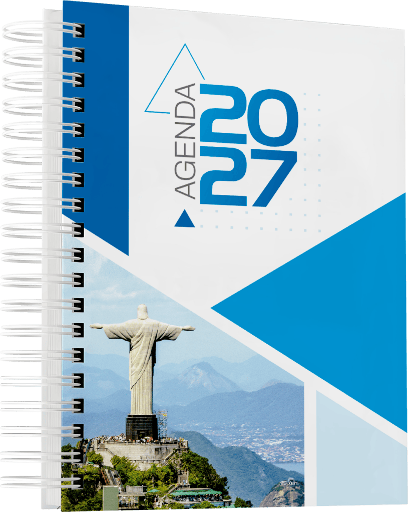 Arquivos corel draw PDF impressão gráfica rápida brindes Agenda 2027 comercial empresarial corporativo 18