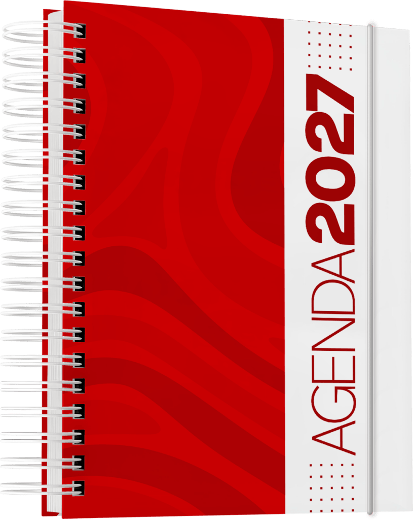 Arquivos corel draw PDF impressão gráfica rápida brindes Agenda 2027 comercial empresarial corporativo 21