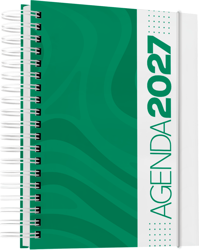 Arquivos corel draw PDF impressão gráfica rápida brindes Agenda 2027 comercial empresarial corporativo 27