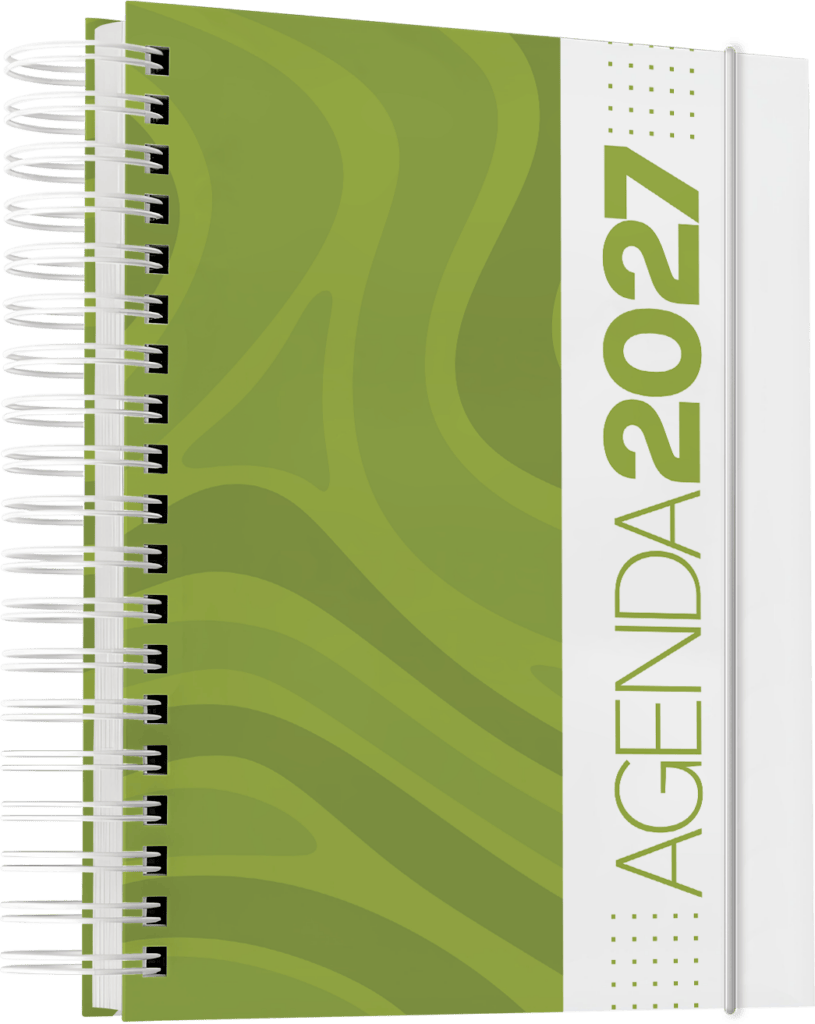 Arquivos corel draw PDF impressão gráfica rápida brindes Agenda 2027 comercial empresarial corporativo 28